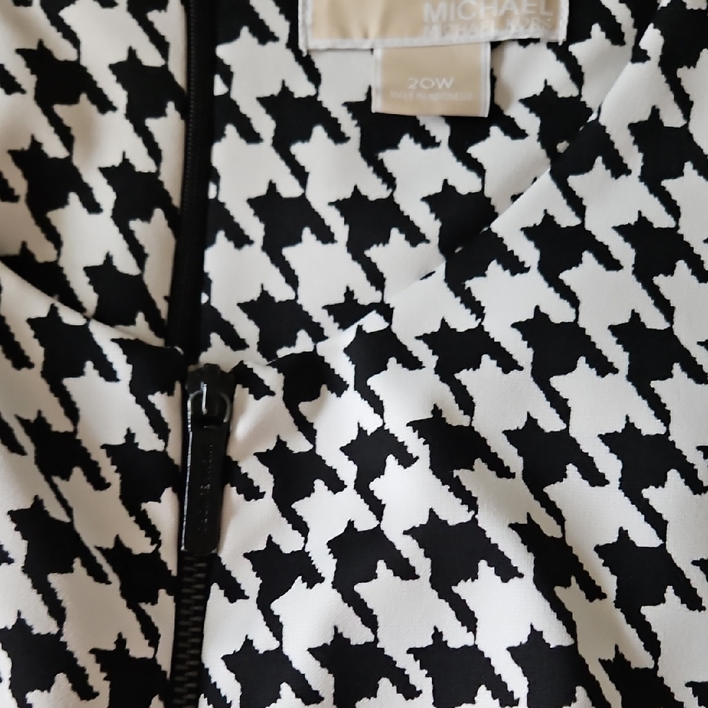 Michael Kors Monochrome Houndstooth Dress